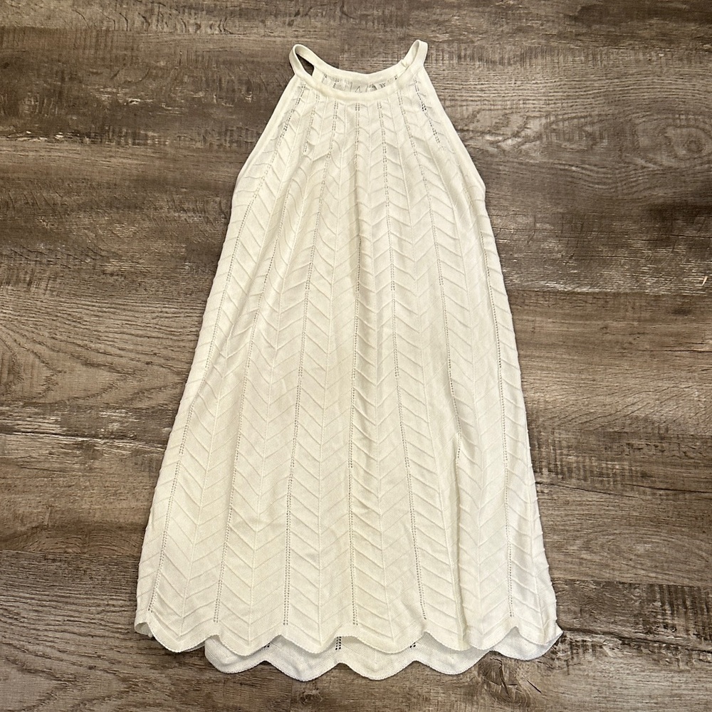 Joie Women's Medium‎ Crocheted White Knit Mini Dress Size M